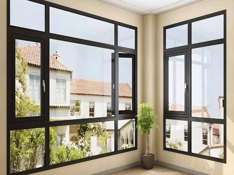 Aluminum casement windows