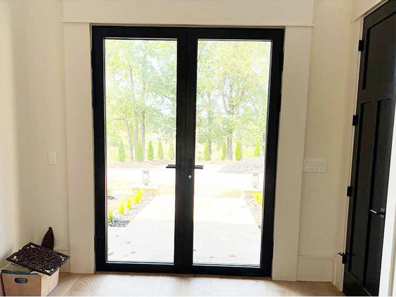 Aluminum swing doors